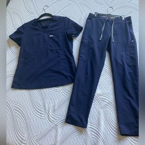 Figs Navy Blue Scrub Set XS/XSP